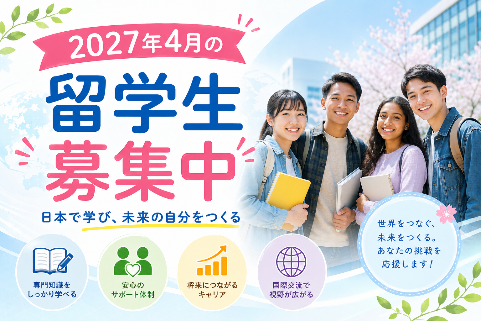 2027年4月の留学生募集